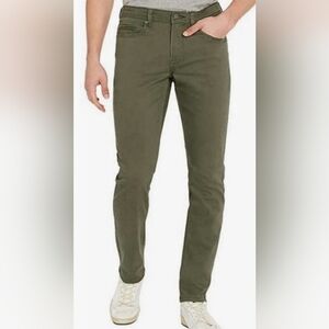 David Bitton Buffalo Six-x Straight Stretch Olive Green Pants 30 X 30